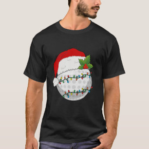 Golf Christmas Santa Hat For Women Men Golf Lover  T-Shirt