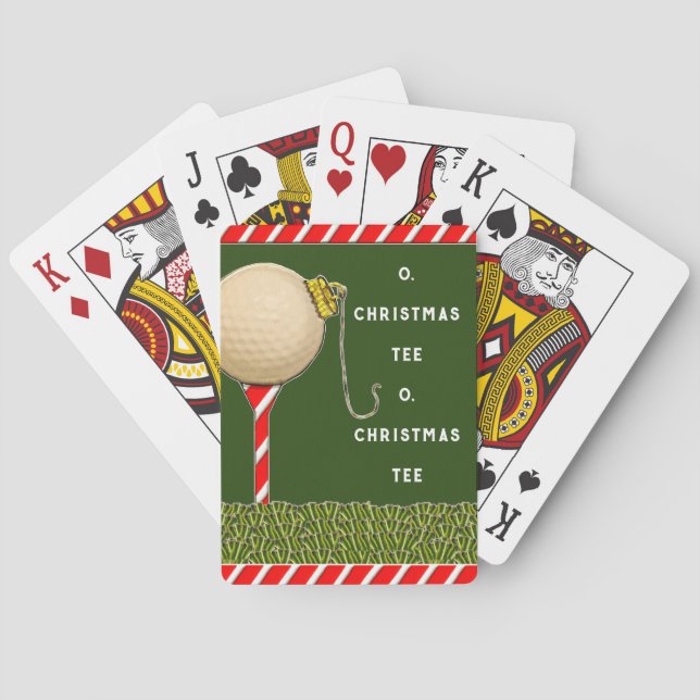 Golf Christmas Stocking Stuffer Poker Cards (Back)