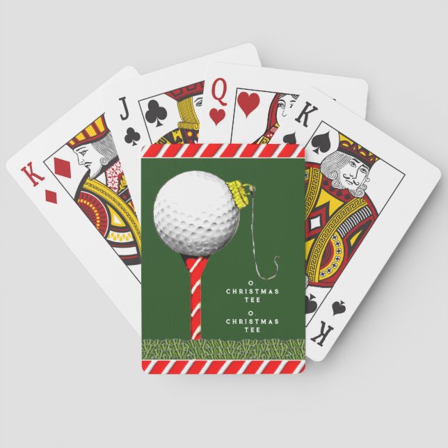 Golf Christmas Stocking Stuffer Poker Cards (Back)