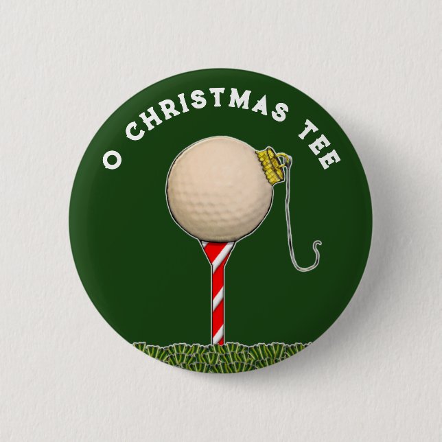 Golf Christmas Stocking Stuffers Button (Front)