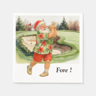 Golf Christmas Summer July Hawaii themed Napkins