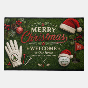 Golf Christmas themed Doormat