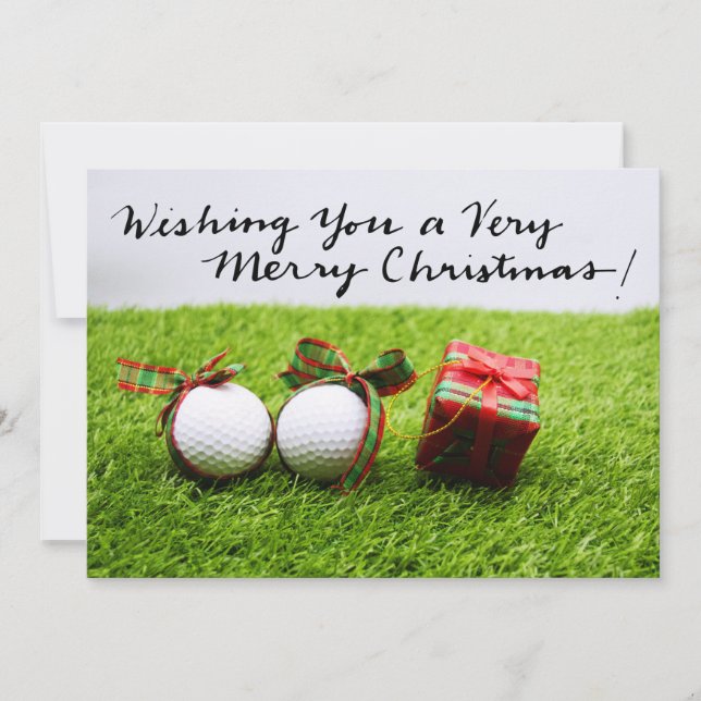 Golf Christmas themed for golfer  Holiday Card (Front)