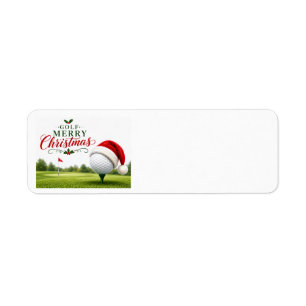 Golf Christmas themed for golfer Label