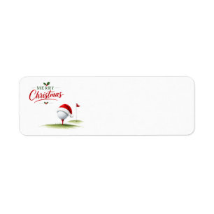 Golf Christmas themed for golfer Label