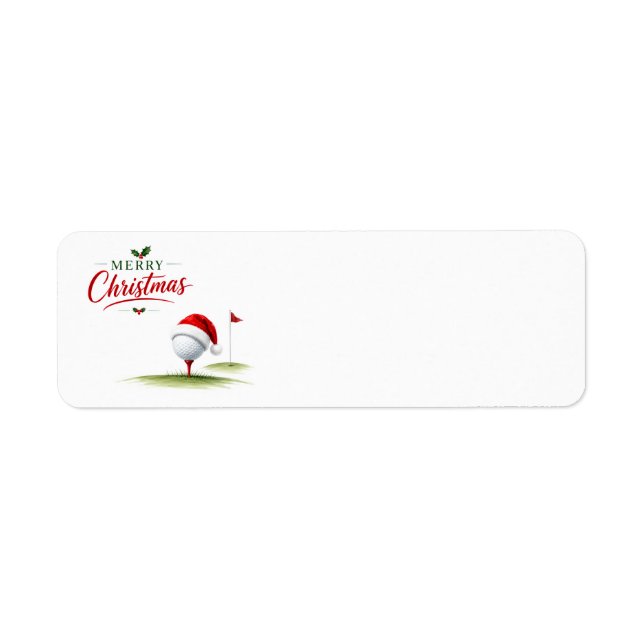 Golf Christmas themed for golfer Label (Front)