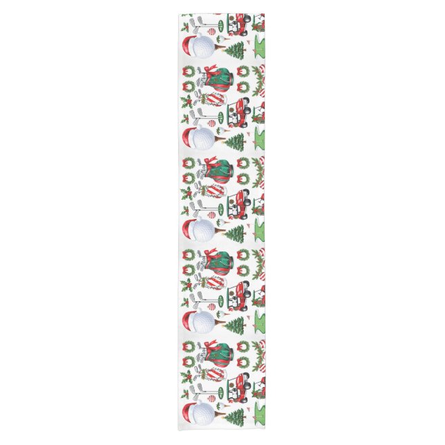 Golf Christmas Themed for Golfer PARTY  Short Table Runner (Front)