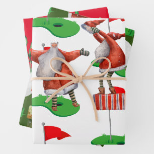 Golf Christmas themed for golfer Wrapping Paper Sheets