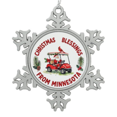 Golf Christmas Themed for Tree Minnesota Ornament