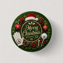 Golf Christmas themed on green grass