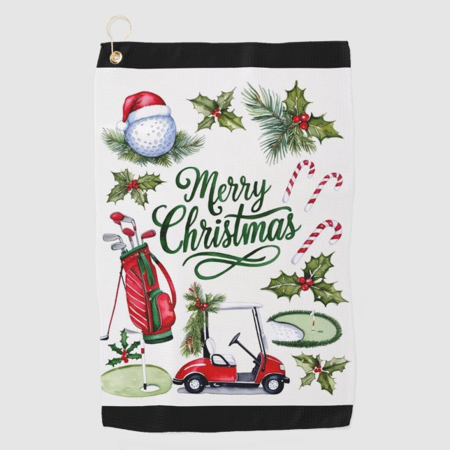 Golf Christmas themed   Towel (Front)