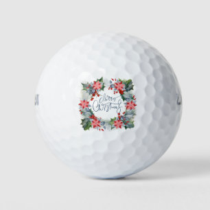 Golf Christmas themed with Flower Xmas Wreath Balls
