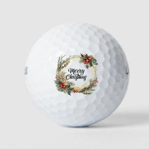 Golf Christmas themed with Flower Xmas Wreath Balls