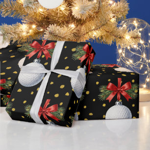 Golf Christmas themed Wrapping Paper