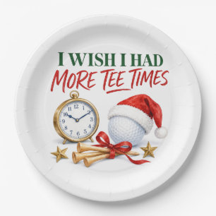 Golf Christmas wishing list themed for golfer Paper Plates