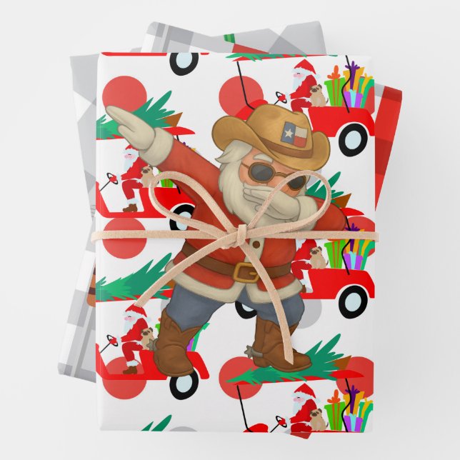 Golf Christmas with ball and iron for golfer  Wrap Wrapping Paper Sheets (In situ)