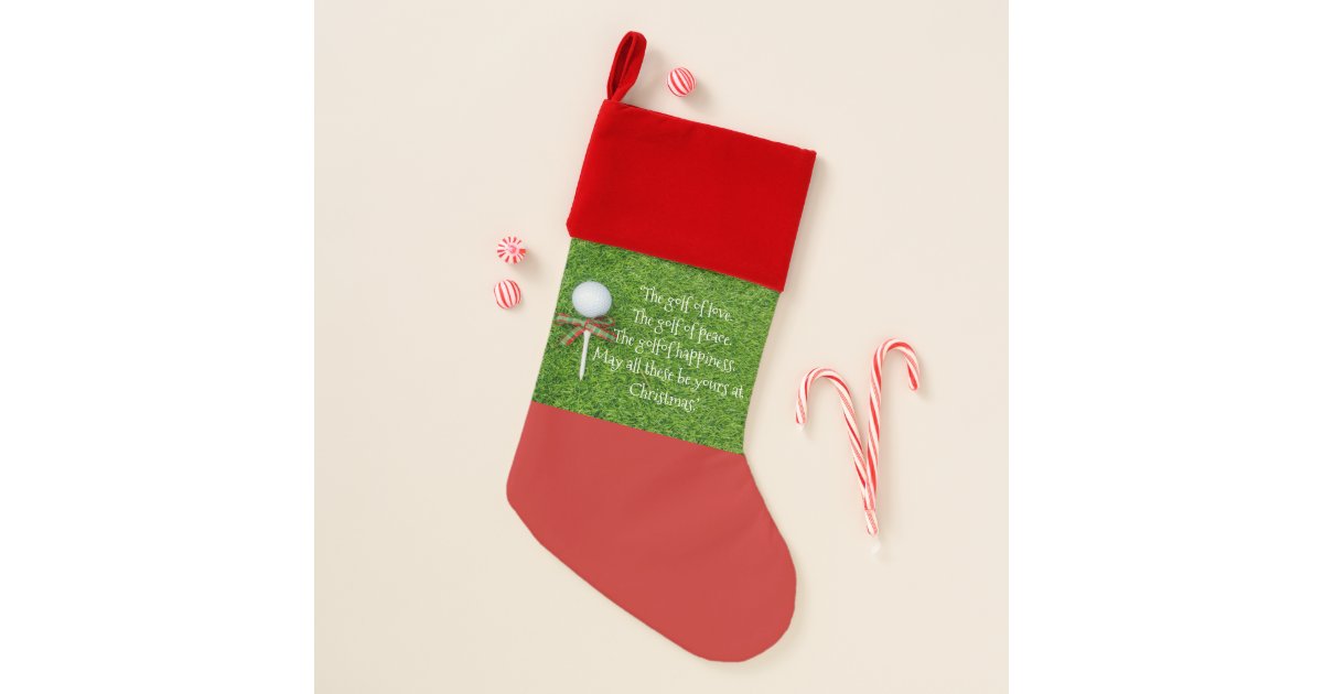 Funny Well Hung Red Stripe Large Christmas Stocking, Zazzle