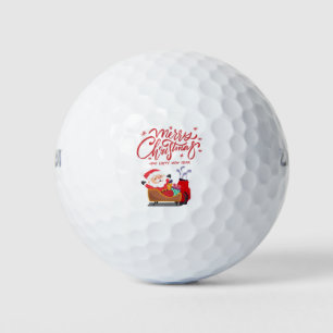 Golf Christmas with Santa Claus Balls