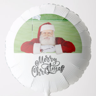 Golf Christmas with Santa Claus on Green Balloon