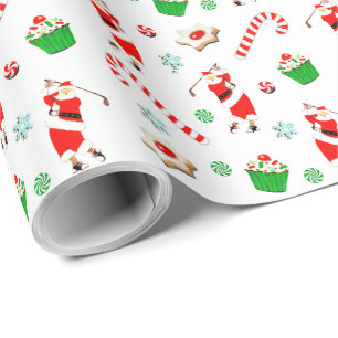 Golf Christmas Wrapping Paper