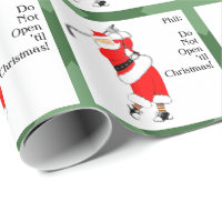 Golf Christmas Wrapping Paper