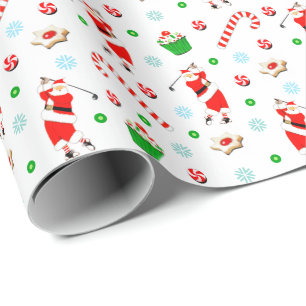 Golf Christmas Wrapping Paper