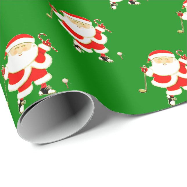 Golf Christmas Wrapping Paper (Roll Corner)