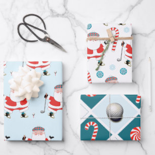 Golf Christmas Wrapping Paper