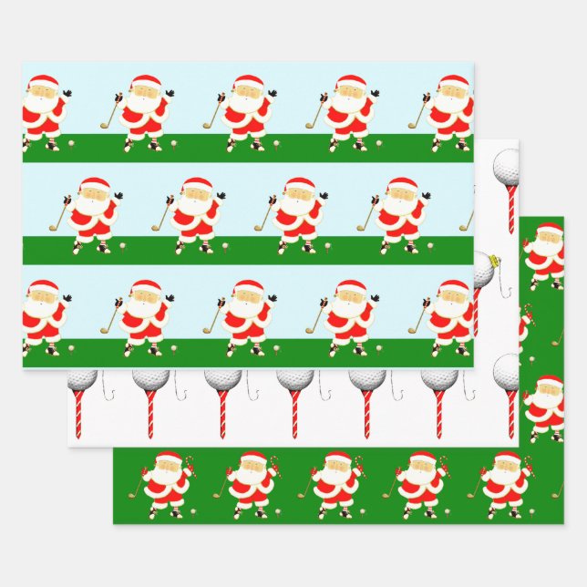 Golf Christmas Wrapping Paper (Set)