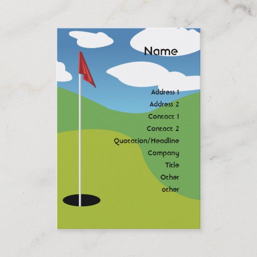Customizable Golf - Chubby Business Cards