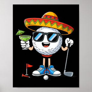 Golf cinco de mayo golfing  poster