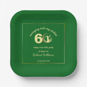 Golf Classic Green Golden Player 60th Birthday In Paper Plates