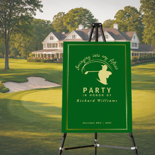 Golf Classic Green Golden Player Men 50th Birthday Foam Board