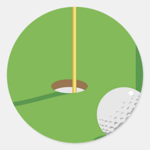 Golf Classic Round Sticker