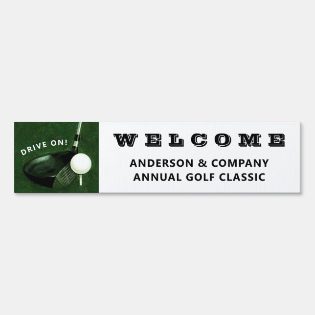 Golf Classic Tournament Event Sign (Front)