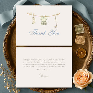 Golf Clothesline Little Putter Baby Shower Thank You Card