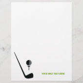 Golf club and ball black, green custom flyer (Front)