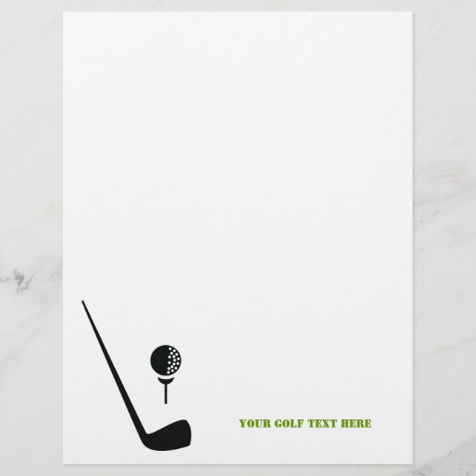 Golf club and ball black, green custom flyer (Front)