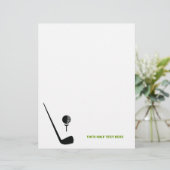 Golf club and ball black, green custom flyer (Standing Front)