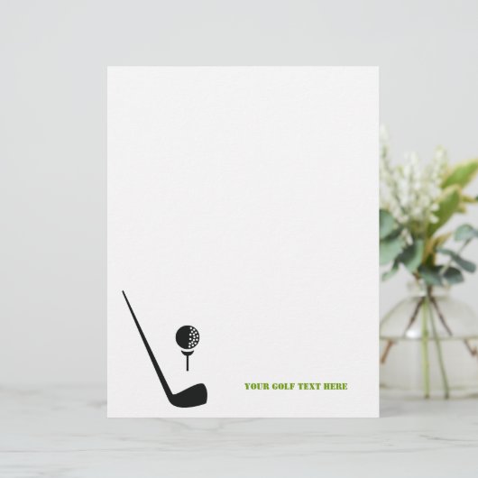 Golf club and ball black, green custom flyer (Standing Front)