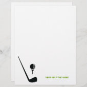 Golf club and ball black, green custom flyer (Front/Back)