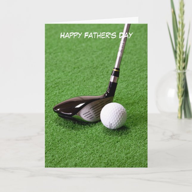 Golf Club and Ball Father's Day Holiday Card (Front)