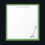 Golf Club and ball Personalized Golf  Notepad<br><div class="desc">Simple elegant hand drawn watercolor golf club and ball Golf lovers personalized note pad</div>