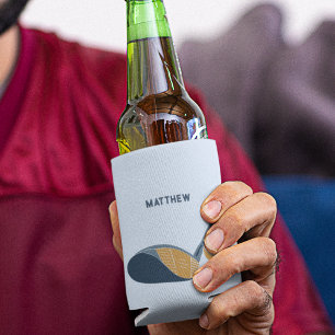 Golf Club and Ball Personalized Golfers Name Can Cooler