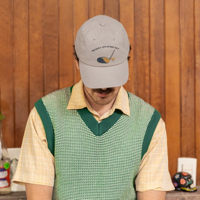 Golf Club and Ball Personalized Golfers Name Hat (Creator Uploaded)