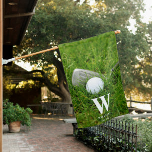 Golf Club and Ball Personalized House Flag