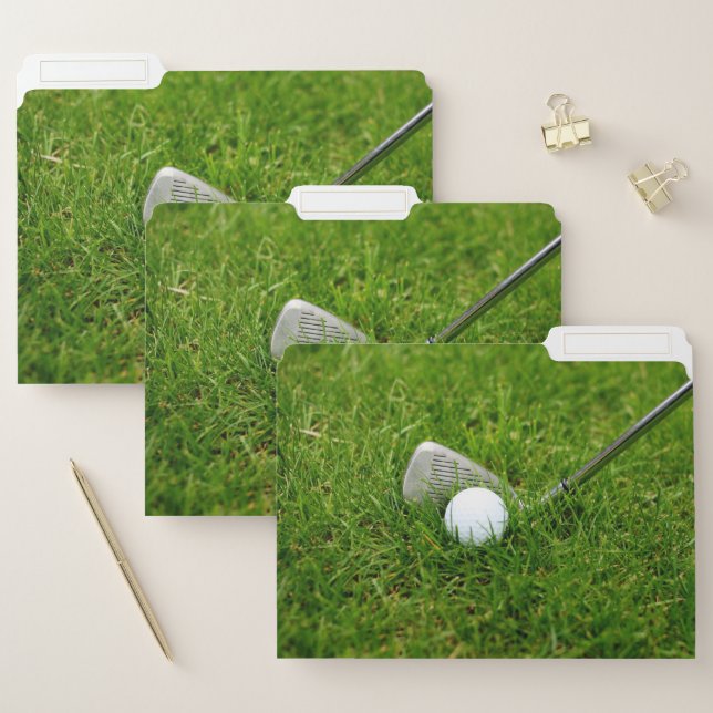 Golf Club and Golf Ball File Folder (Set)