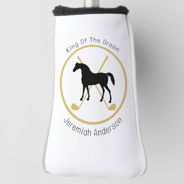 Golf Club and Horse Personalized Golf Head Cover (Rotate 90)