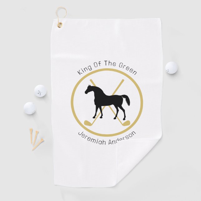 Golf Club and Horse Personalized Golf Towel (InSitu)