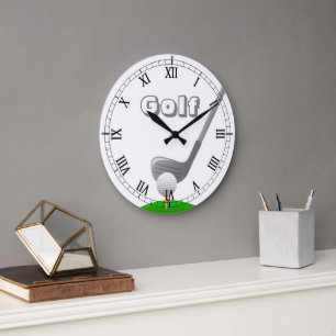 Golf Club, Ball & Tee - Custom Clock